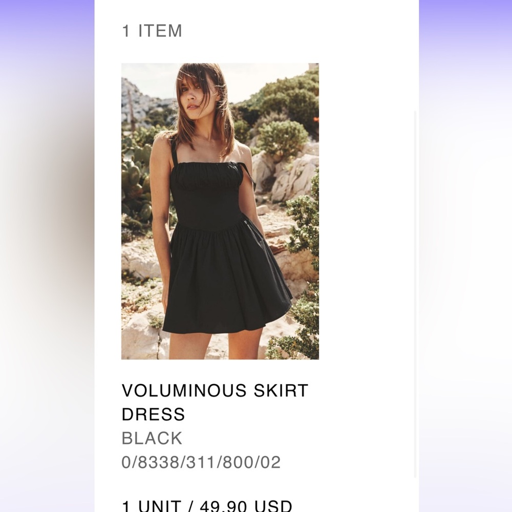 Zara mini black dress new with tags